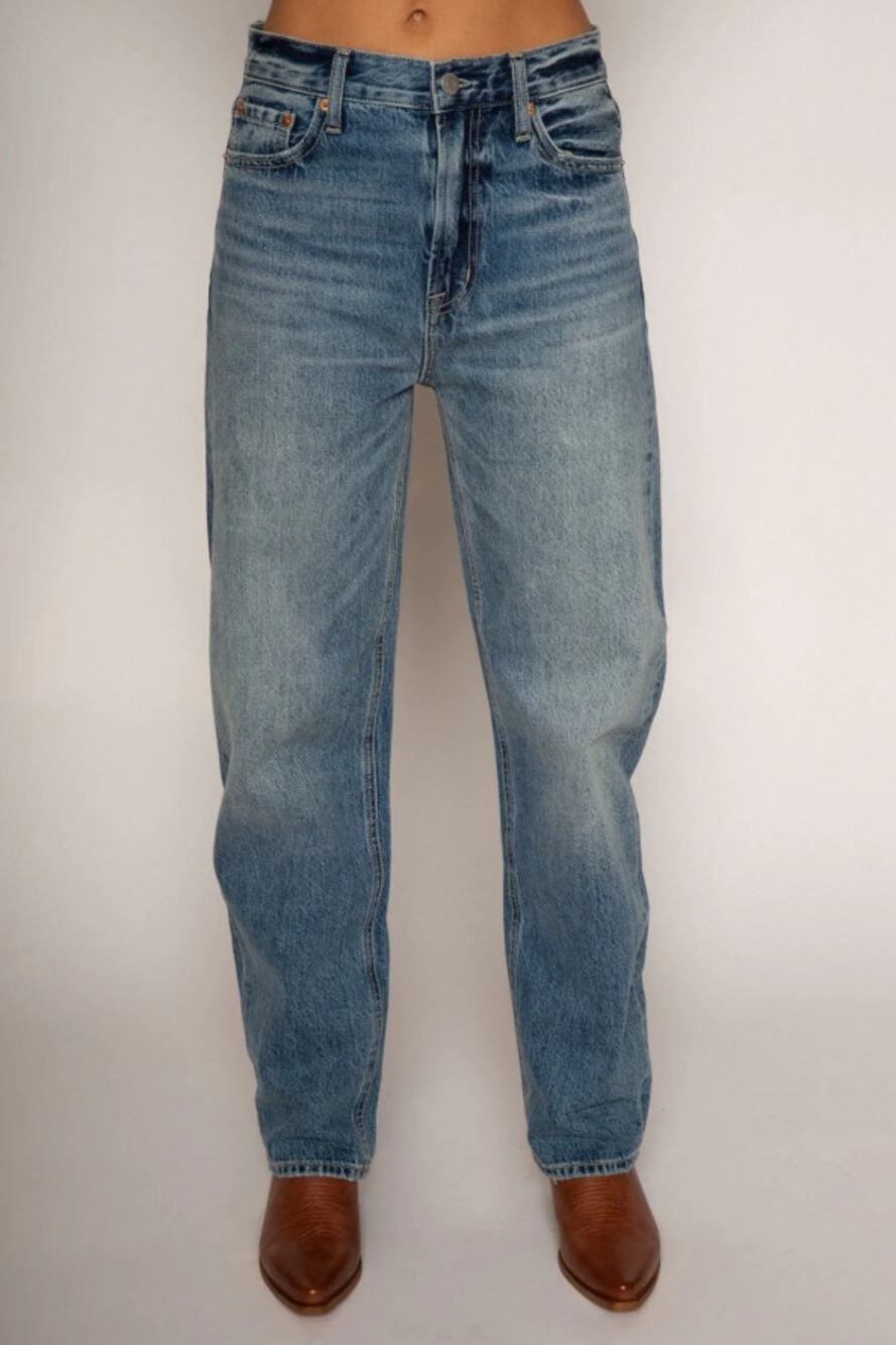 Pistola Baggy Straight Leg Jeans Medium Wash 90s High Rise Women's size 30